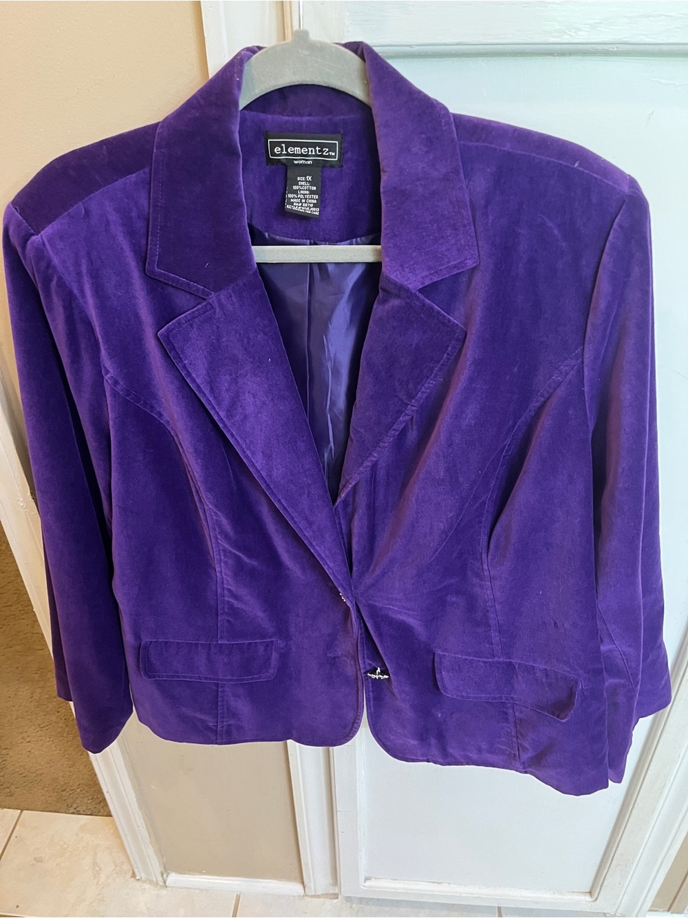 Elementz Violet Suede Blazer 1X